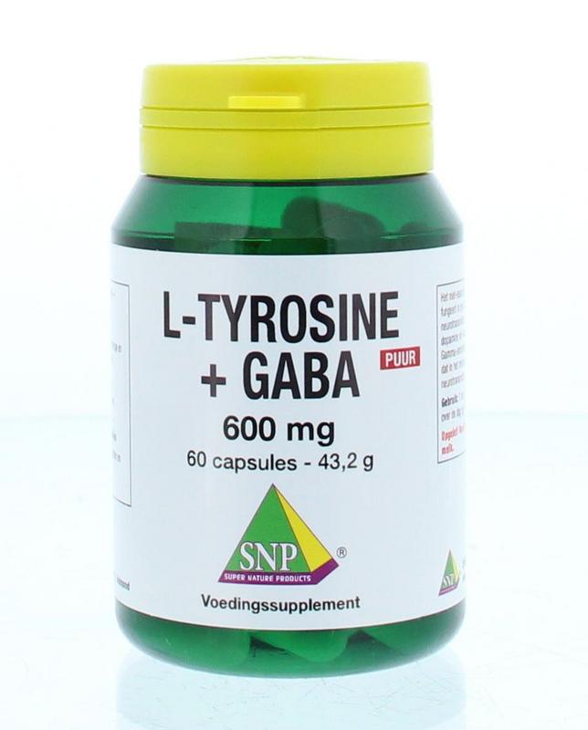 SNP L-Tyrosine + GABA 600 mg puur - 60 capsules