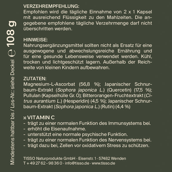 Tisso - Pro Vitam C (gebufferd) - 180 capsules