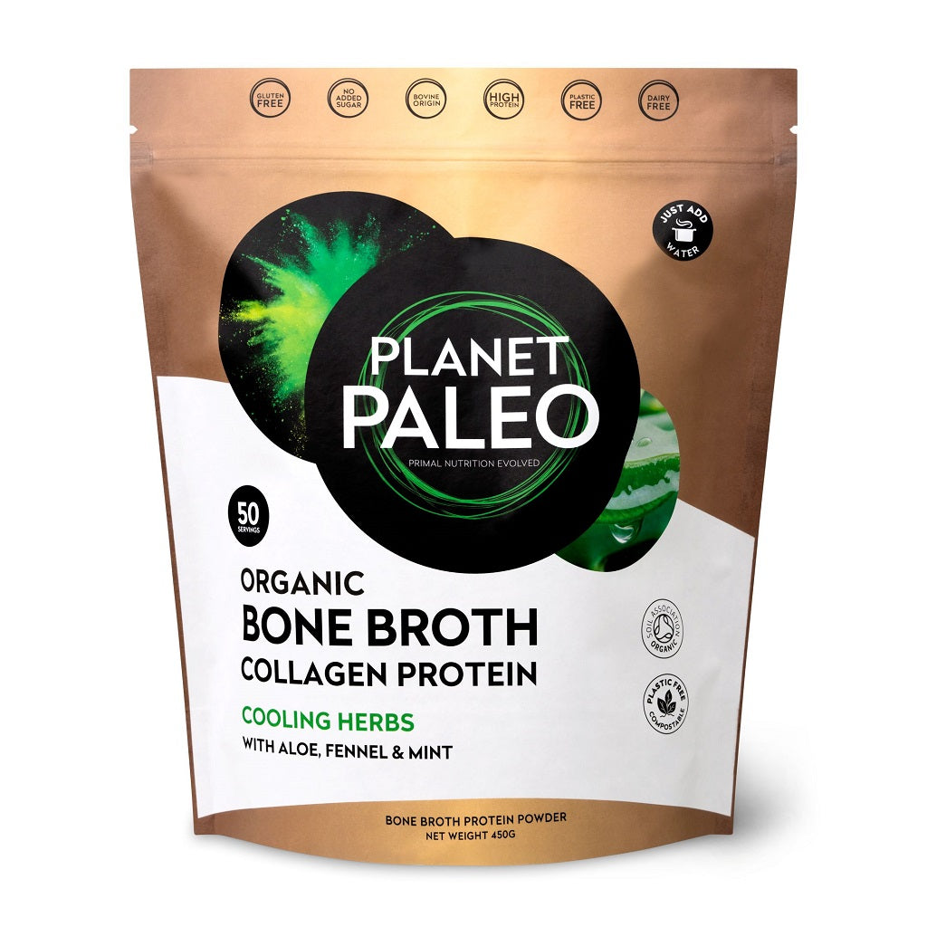 Organic Bone Broth Collagen Protein Cooling Herbs Bio